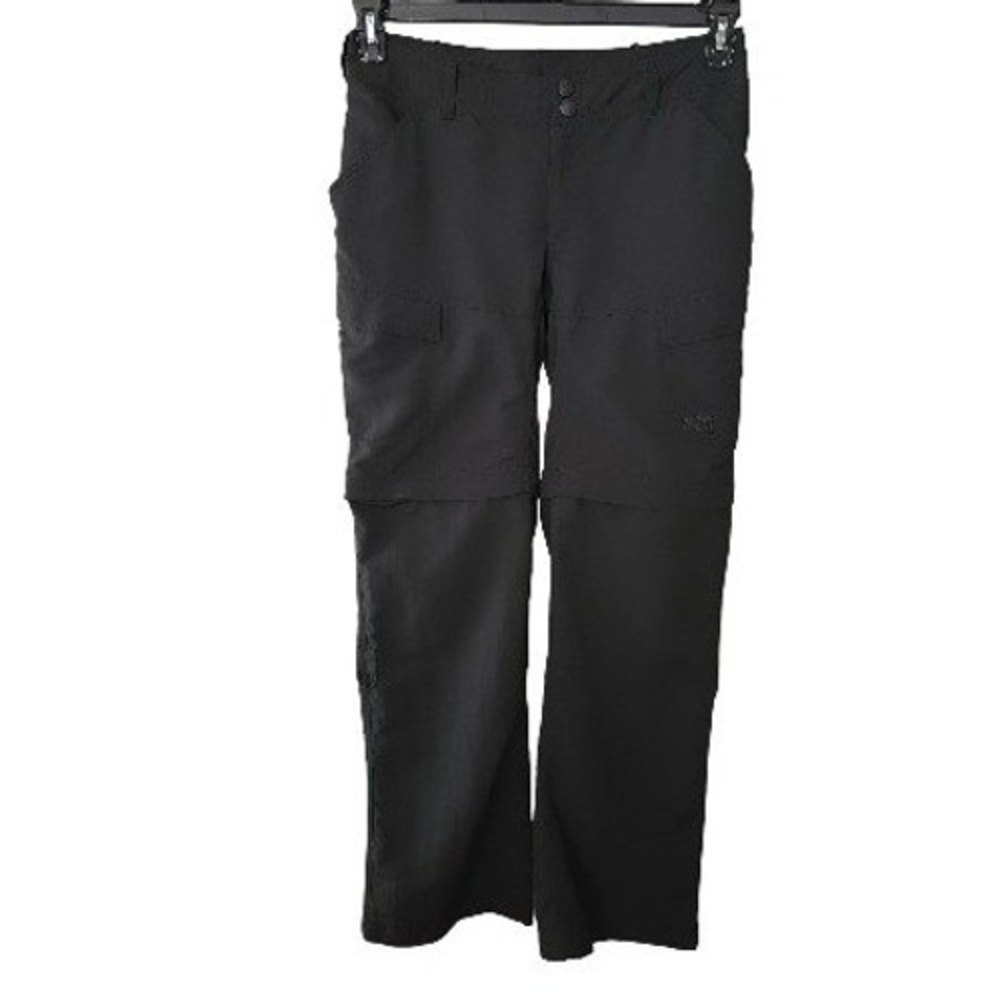 The North Face Womens 10 Regular Black Convertible Zip Off Hiking Cargo Pants